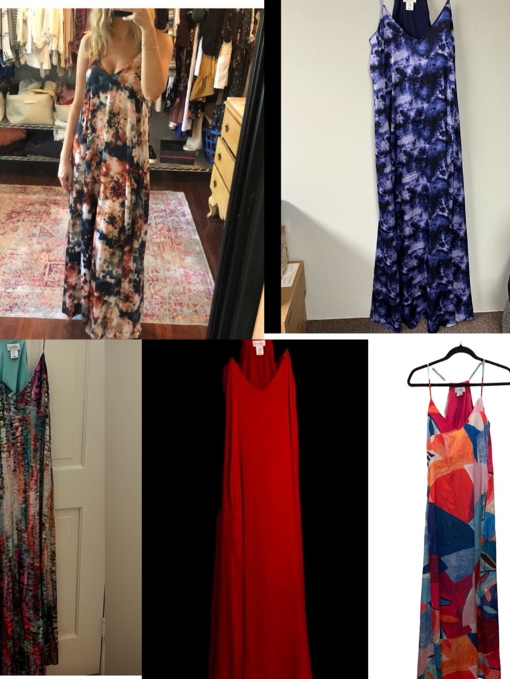 Bundle of Nicole Miller Multi-Color V- Neck Maxi Dress
****** FIVE DRESSES******